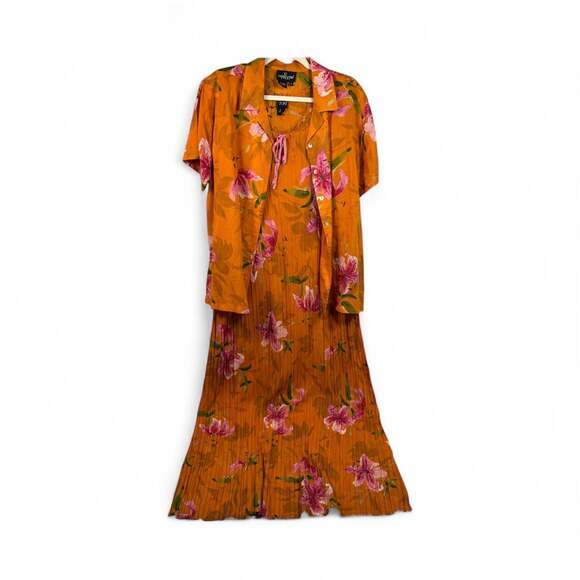 Carole Little Sport Dresses & Skirts - Carole Little Sport Hawaiian Floral Print Blouse and Dress Size Large